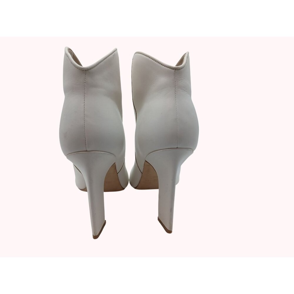 Marc Fisher Masina White Pointed Toe High Heel Ankle Boots Bootie Size 6.5 Shoes - Picture 7 of 12